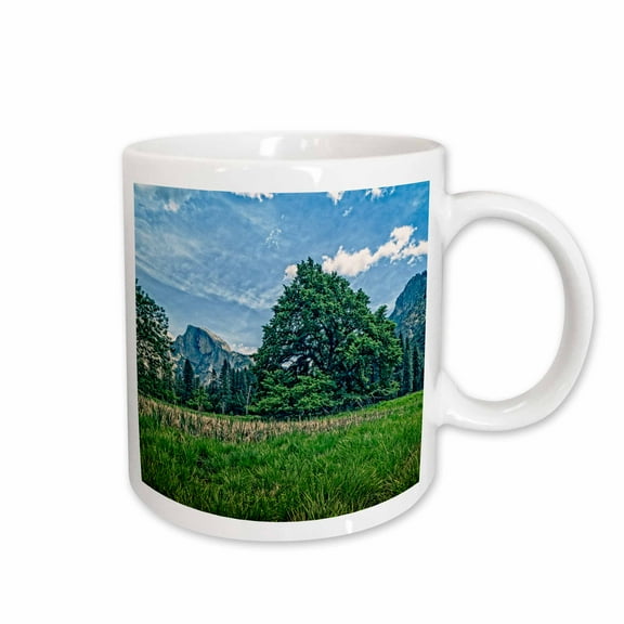 3drose, Half Dome from Cooks Meadow in Yosemite National Park, 15oz Mug