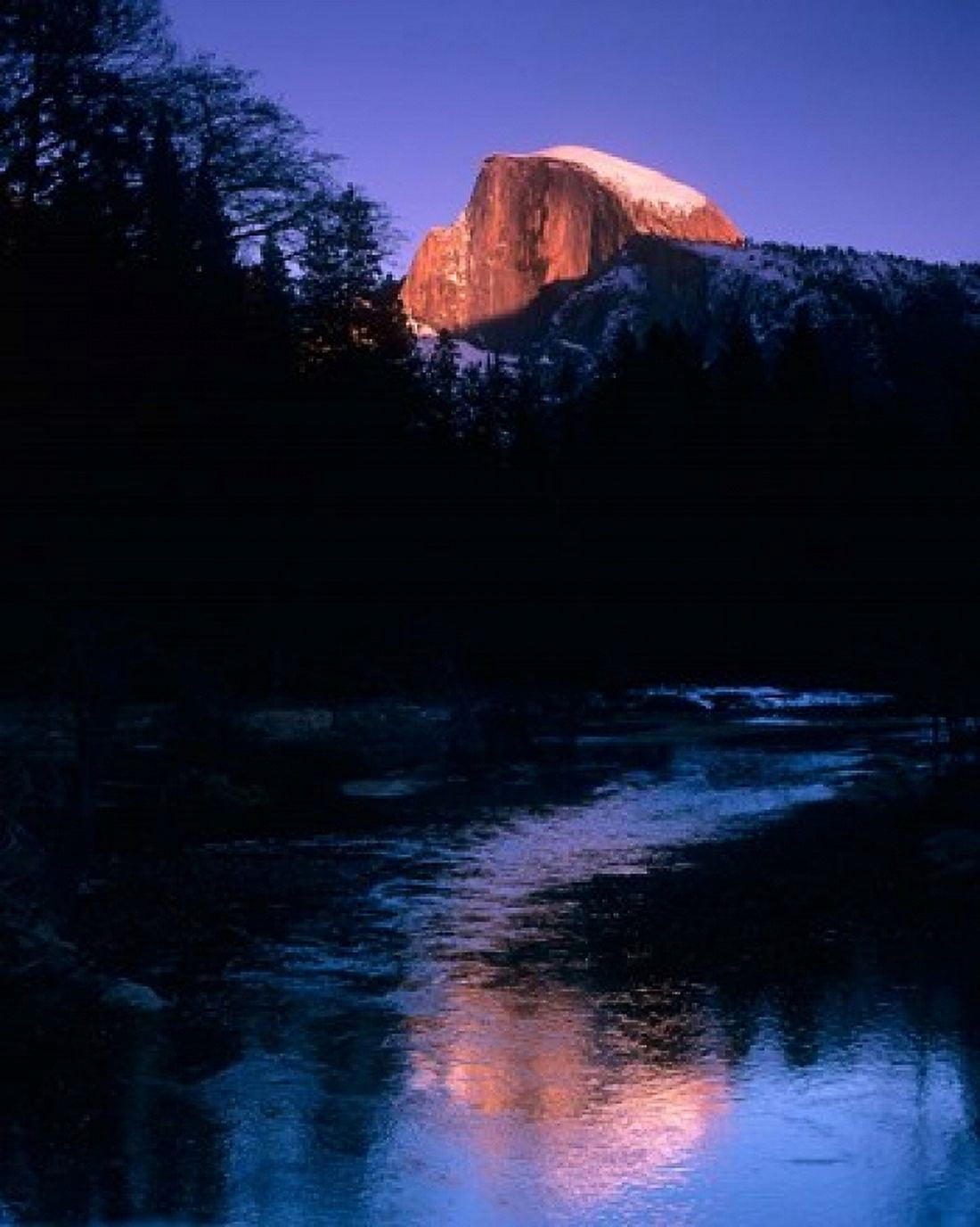 Half Dome Merced River Yosemite California Canvas Art - John Alves DanitaDelimont (26 x 33)