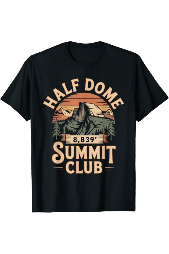 Half Dome Summit Club Shirt Hiking T-Shirt Size S-5XL