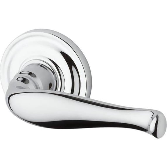 Half Dummy Left Hand Decorative Lever & Traditional Round Rose, Bright Chrome