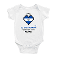 thumbnail image 1 of Half El Salvadoran Is Better Than None Baby Romper (White, 12-18 Months), 1 of 5