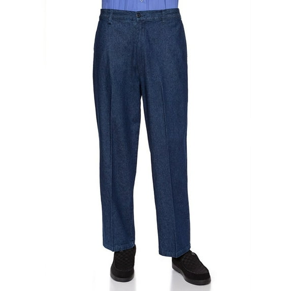 Half Elastic Flat Front Men's Slacks Big Sizes Available