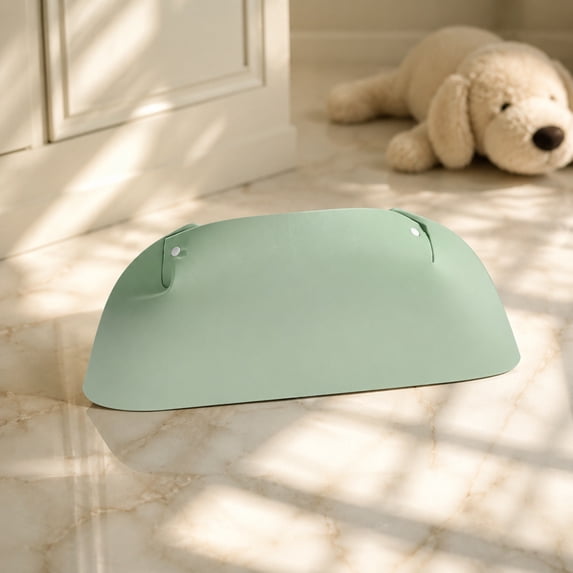 Half Enclosed Pet Feeding Mat Thickened Leather Dog Bowl Mat Non Slip Waterproof Oil Proof Pet Food Placemat For Dogs Cats Floor Protection