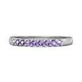 thumbnail image 1 of Half Eternity 0.18Cts Amethyst 925 Sterling Silver Stacking Bridal Women Valentines Day Gifts Ring, 1 of 3