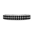 thumbnail image 1 of Half Eternity Band 0.80 Cts Black Spinel Dual Line Women Valentines Day Gifts Ring 925 Sterling Silver, 1 of 3