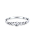 thumbnail image 1 of Half Eternity Petite Dainty Wedding Band Ring CZ 925 Sterling Silver Size 11, 1 of 6