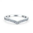 thumbnail image 1 of Half Eternity Ring Wedding Engagement Band Size-5 Simulated CZ 925 Sterling Silver, 1 of 7
