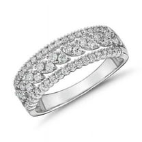 Half Eternity Stackable Elegant Anniversary Ring For Women's Gift 1.8 Ct Diamond 14K White Gold Over
