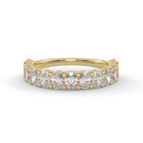 Half Eternity Wedding Band Ring, 1.85 Carat (ctw) Oval Cut Lab Created Moissanite Rings for Women In 10K Solid Yellow Gold VVS1 Quality Ring Size-8