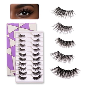 10Pairs  Natural Lashes Half Lashes Wispy End Lashes Corner Eyelashes 3/4 Lashes