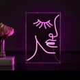 thumbnail image 1 of Half-Face 10.3" X 15" Contemporary Glam Acrylic Box USB Operated LED Neon Light, Pink, 1 of 7