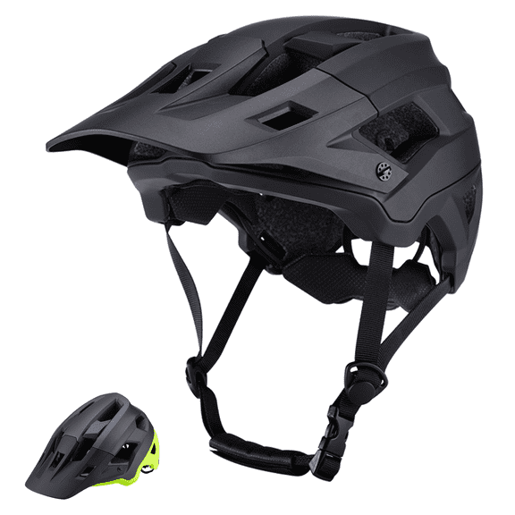 Half Face Black Bike Helmet, Adjustable Fit (L 23.23–24.02 in), Ages 14+