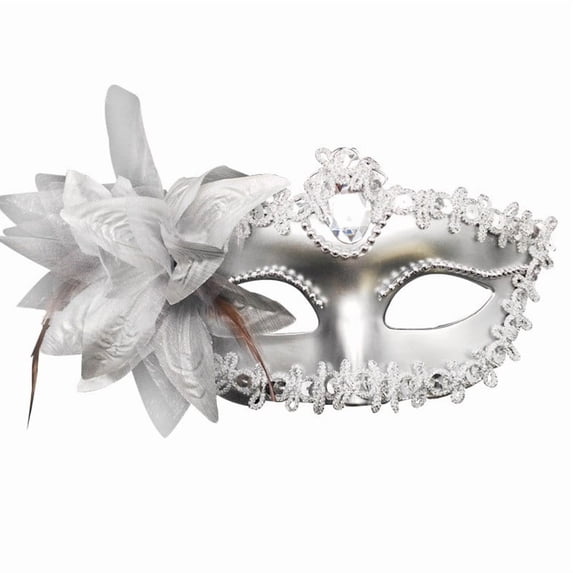 Half Face Carnival Mask with Wing Motif, Masquerade Party Costume Accessory, Theatrical Decorative Mask for Mardi Gras or Themed Events, Resin Mask with Vintage Finish