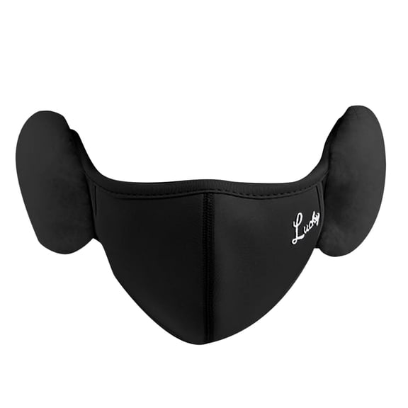 Half Face Mask with Fluffy Ear Covers Earmuffs Two In One Three Interface Earmuffs Keep Warm Outdoors In Winter Washable Reusable for Men Women Unisex Running,Cycling,Bicycle,Motorcycle,Skiing