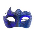 thumbnail image 1 of Half Face Masquerade Mask For Men, Hand - Painted With Glitter & Floral Patterns, For Party, Bar, Halloween, Events, 1 of 5