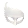 thumbnail image 1 of Half Face Masquerade Mask, White Masquerade Mask, Carnival Mask for Women, Halloween Craft Kits, 6X6 Inch Plain Unpainted Paper Pulp Mask for Diy Painting, Holiday Decor and, 1 of 7