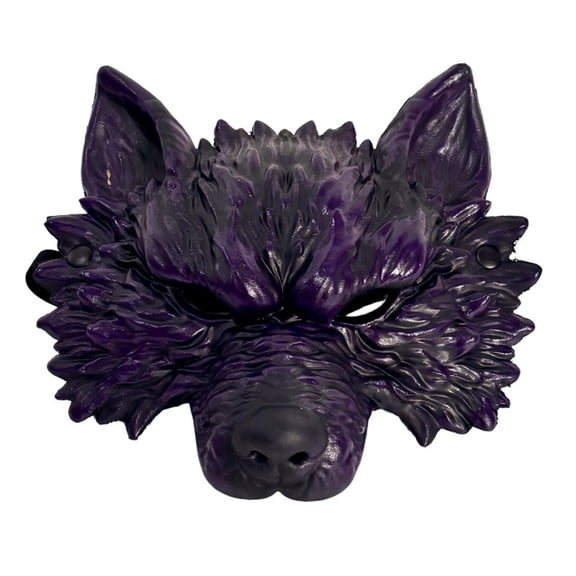 Half Face Wolf Mask,Horror Werewolf Mask,Halloween Carnival Cosplay Wolf Costume Party Props