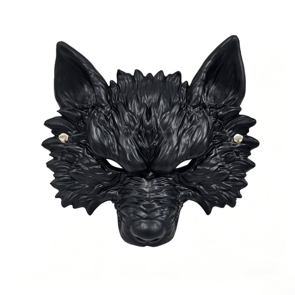 Half Face Wolf Mask,Horror Werewolf Mask,Halloween Carnival Cosplay Wolf Costume Party Props
