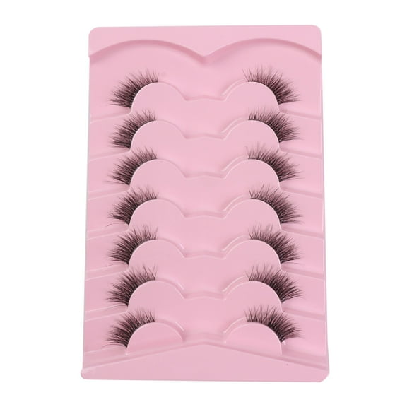 Half False Eyelashes Cat Eye Transparent Stem Eye Tail Lengthened Half Eye Natural Thick Eyelashes 7 Pairs 12 Days of Beauty Faves Eyelash Extensions Lashes That Look like Extensions Single Lashes