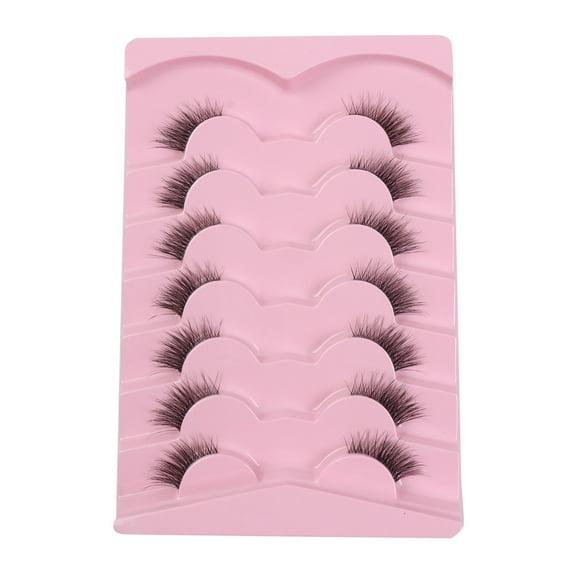 Half False Eyelashes Cat Eye Transparent Stem Eye Tail Lengthened Half Eye Natural Thick Eyelashes 7 Pairs 12 Days of Beauty Faves Eyelash Extensions Lashes That Look like Extensions Single Lashes
