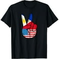 thumbnail image 1 of Half Filipino And American Philippines Usa Flag Peace Sign T-Shirt mens t shirt，black，women，funny，misfits，men，journey, 1 of 4