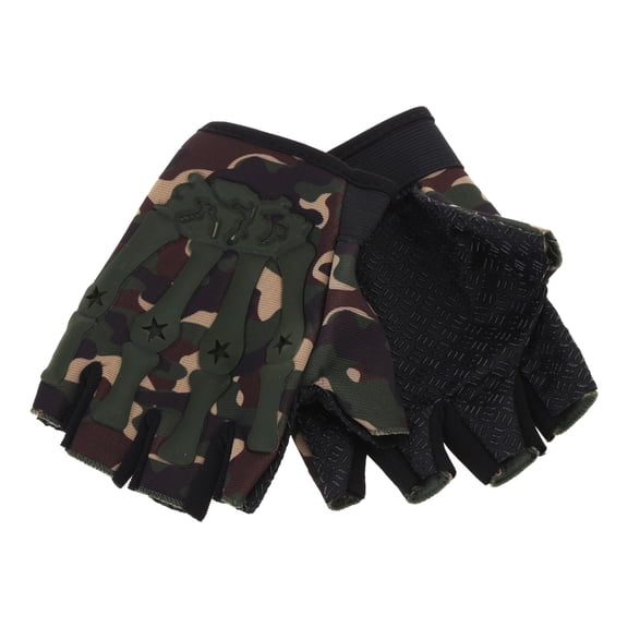 Half Finger Cycling Gloves Mittens, Breathable Fingerless Bike Riding Gloves Shockproof Sports Training Gloves