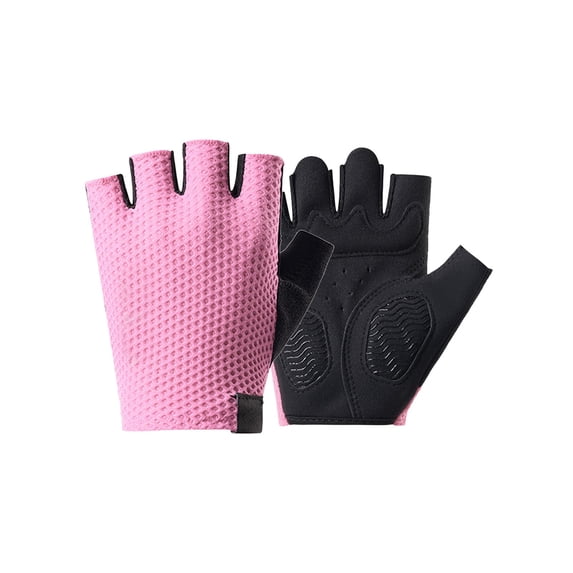 Half Finger Fingerless Gloves Workout Gloves for Men Women Gym Weight Lifting Cycling Fitness Breathable Non-Slipping Palm Wear Resistance Comfortable Adjustable Wrist Closure Outdoor