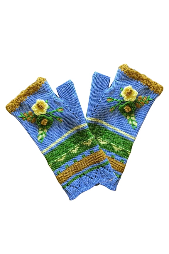 Half Finger Gloves Warm Knitted Fingerless Gloves for Women Soft Winter Wrist Warmers