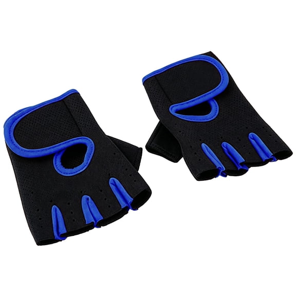Half Finger Workout Gloves with Wrist Support,Non-Slip Weight Lifting Gloves for Men and Women,Fitness Training Gym Gloves for Dumbbell,Pull Up Bar and Cycling Dark Blue L