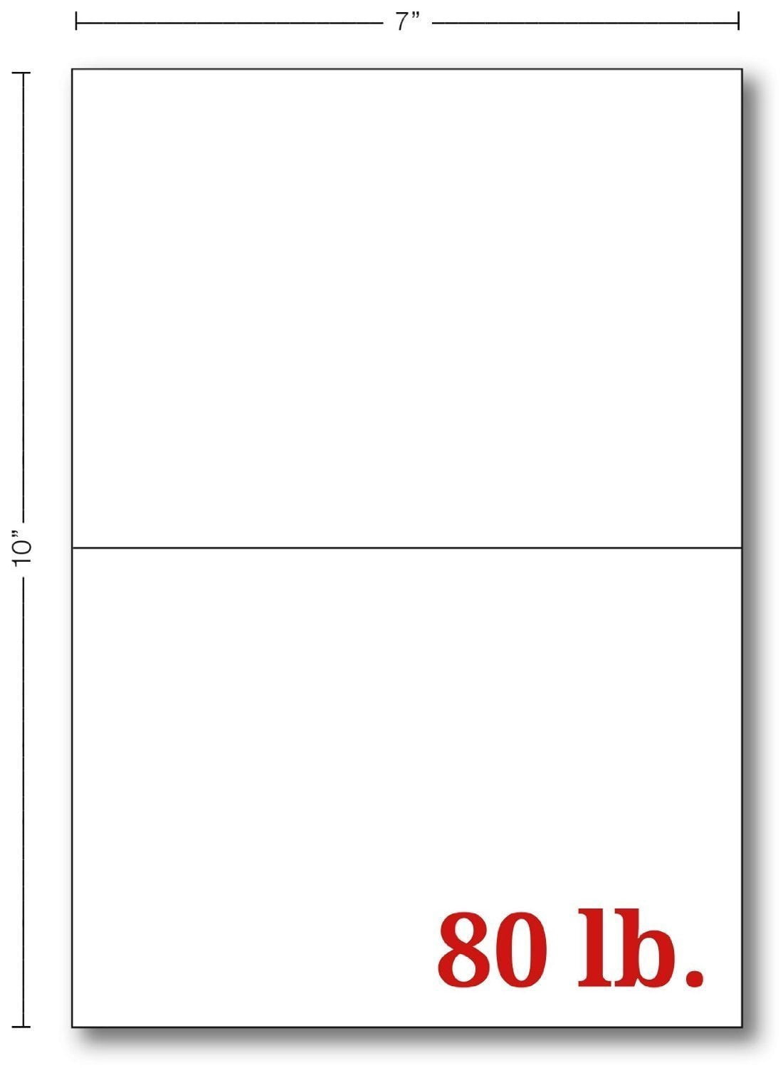 Half Fold 5 X 7 Heavyweight White Greeting Cards - 50 Cards