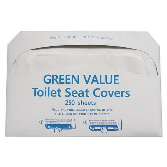Half-Fold Toilet Seat Covers, 14.75 X 16.5, White, 5,000/carton | Bundle of 2 Cartons