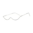thumbnail image 1 of Half Frame Glasses without Lens Metal Half Frame for Stage Performance Women Frames Diamond, 1 of 8