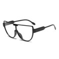thumbnail image 1 of Half Frame Oversized Sunglasses Women For Men Vintage Fashion Sun Glasses Trendy Punk One Piece Shades, 1 of 5
