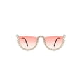 thumbnail image 1 of Half Frame Rhinestone Round Fashion Sunglasses, 1 of 7