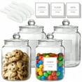 thumbnail image 1 of Half Gallon Large Glass Jars With Lids, Airtight Storage Clear Containers For Kitchen, Laundry Room And Pantry Food Organization, Set Of 4, 1 of 7