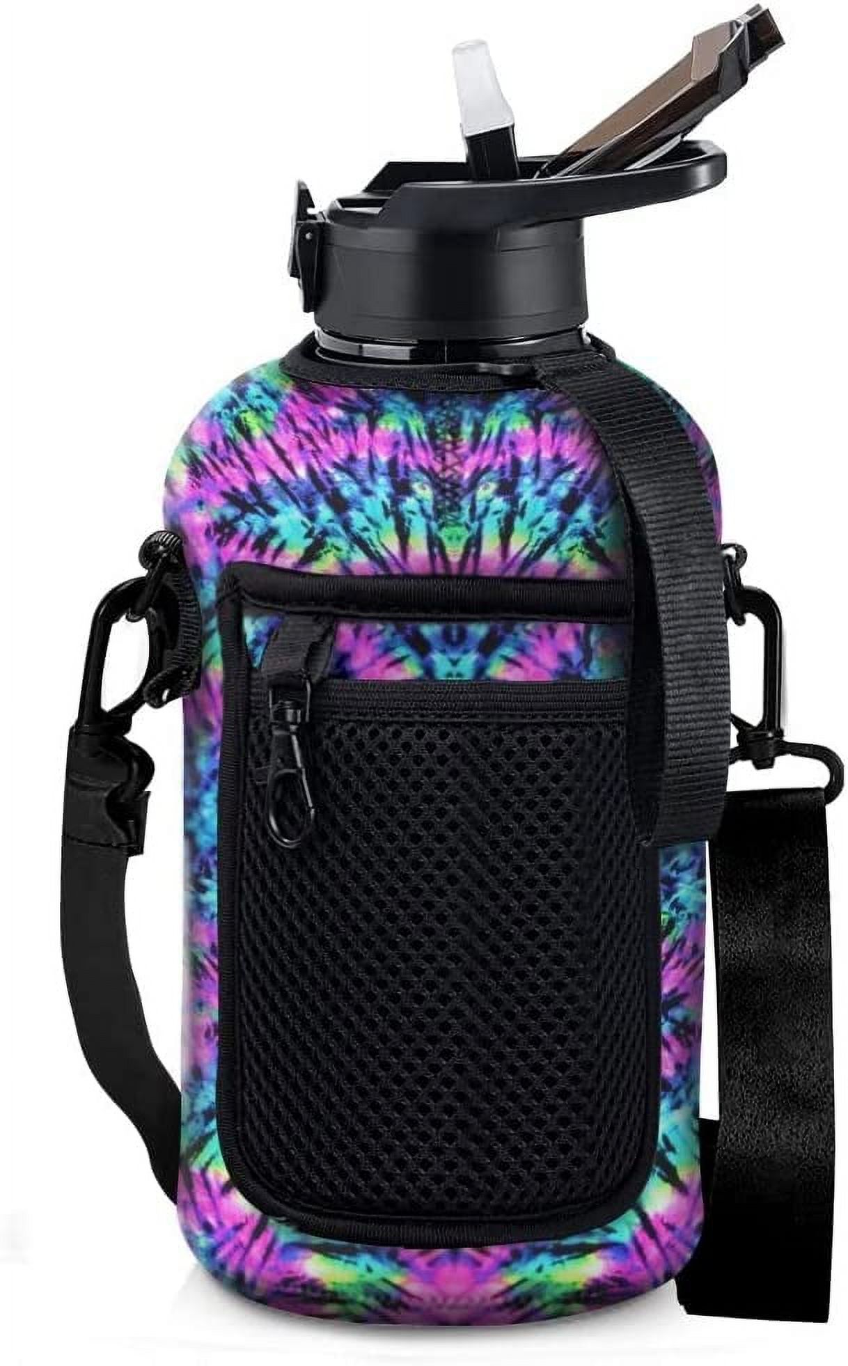 Half Gallon Purple Tie Dye Water Bottle Hydrojug,Hydro Jug Water Bottle