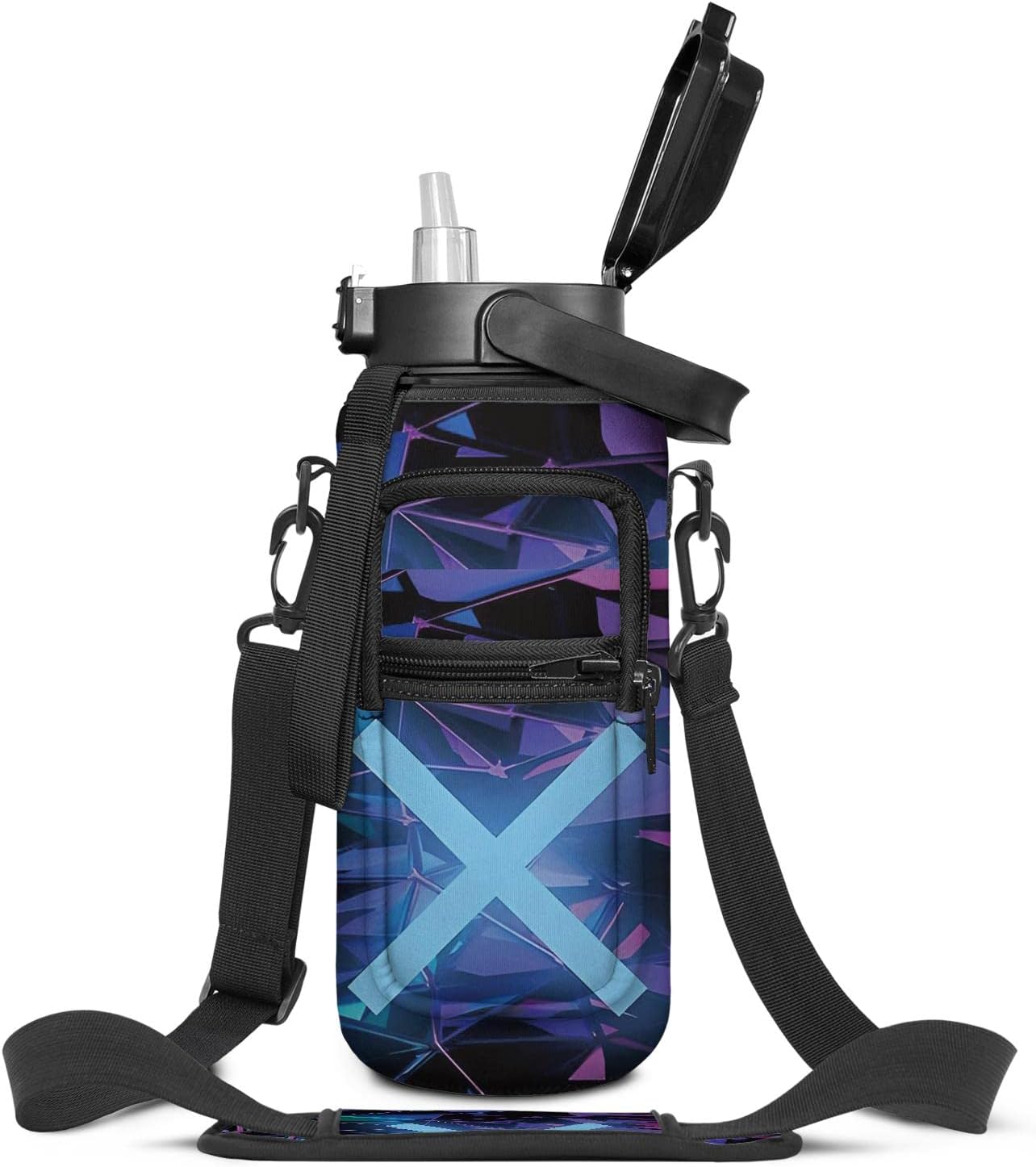 Half Gallon Water Bottle with Sleeve 1/2 Gallon Water Bottle 64 Oz Water Bottle with Time Marker, Motivational Water Bottle Half Gallon Water Bottle with Straw for Women Gym Yoga Pregnance