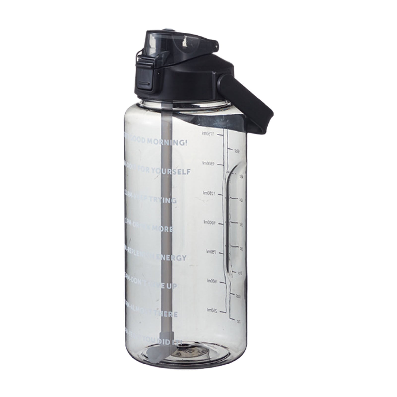 With Straw Half Gallon Water Bottle With Time Marker - 64oz Motivational  Bottle With Straw & Sleeve Time Marker Water Bottle