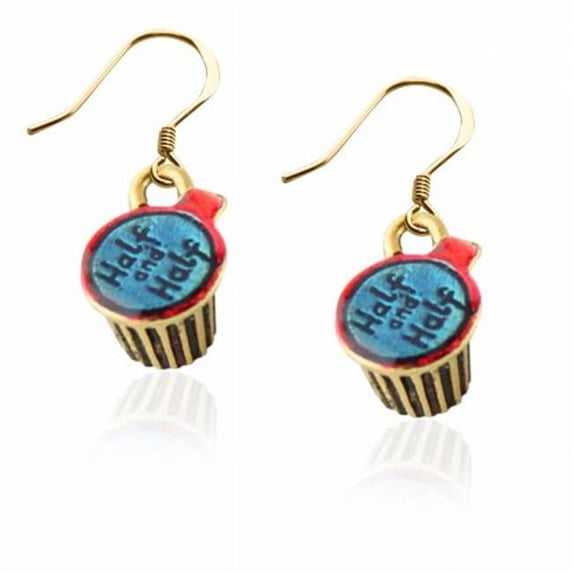 Half & Half Charm Earrings in Gold
