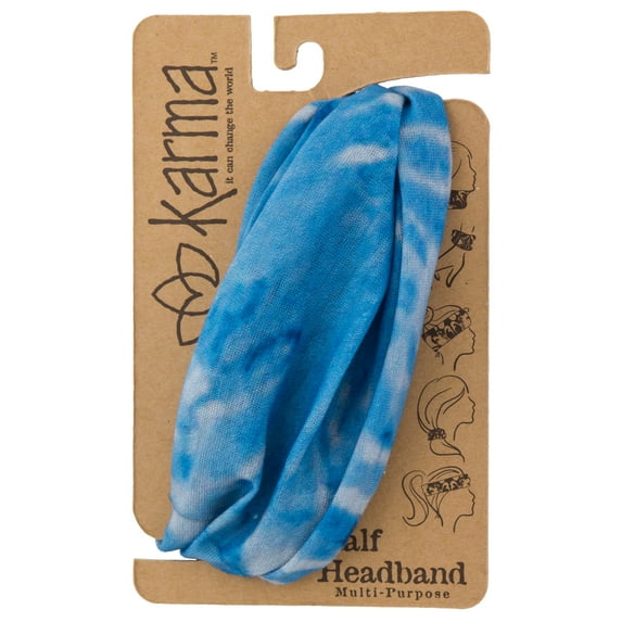 Half Headband, Blue Tie Dye