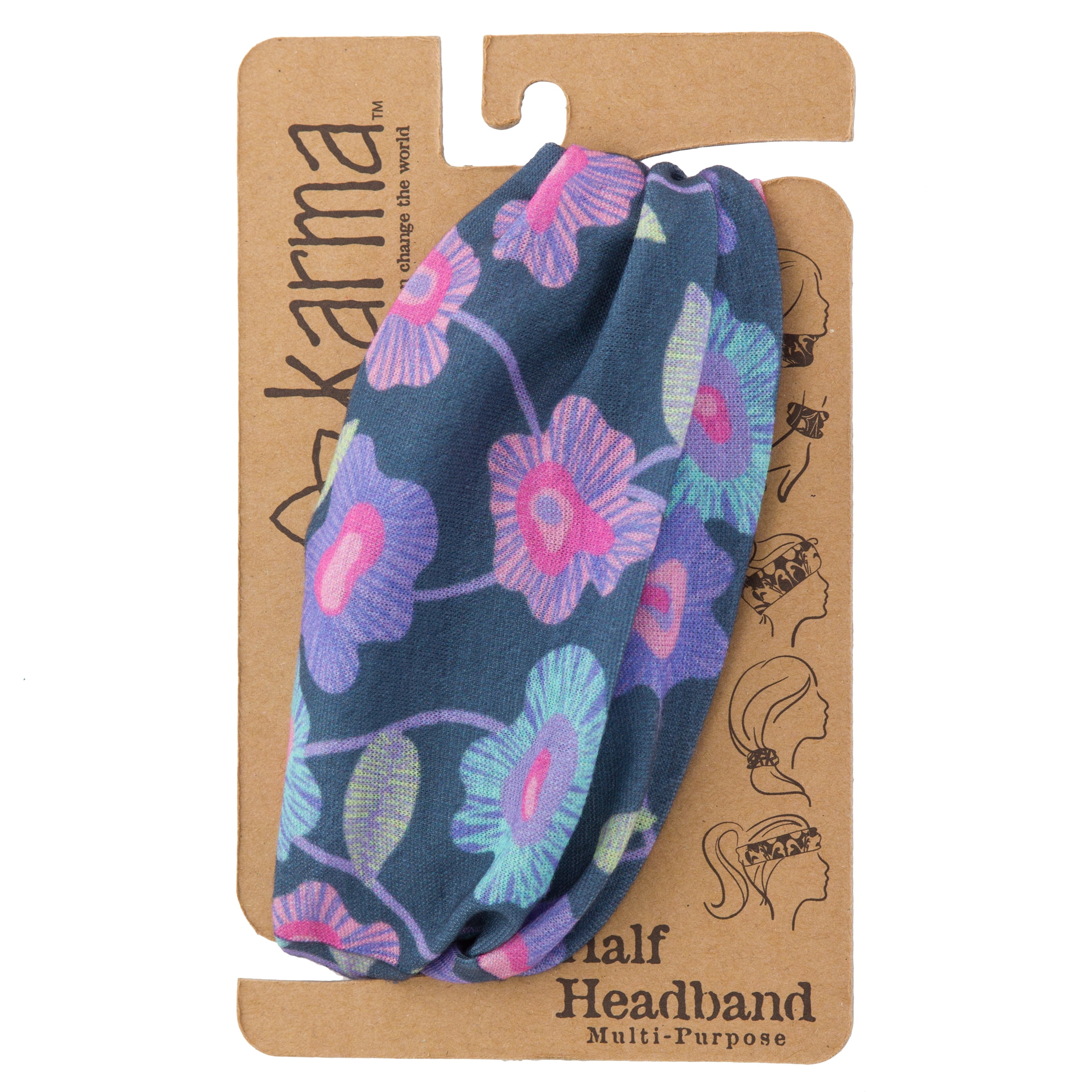 half headband - grey poppies half headband - grey poppies