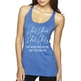 thumbnail image 1 of Half Hood Half Holy Pray With Me Tri-Blend Racerback Tank Top, Vintage Royal, Small, 1 of 3
