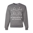 thumbnail image 1 of Half Hood Half Holy Pray With Me Unisex Crewneck Graphic Sweatshirt, Heather Grey, X-Large, 1 of 3