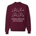 thumbnail image 1 of Half Hood Half Holy Pray With Me Unisex Crewneck Graphic Sweatshirt, Maroon, X-Large, 1 of 3