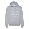 thumbnail image 1 of Half Hood Half Holy Pray With Me Unisex Graphic Hoodie Sweatshirt, Heather Grey, Large, 1 of 3