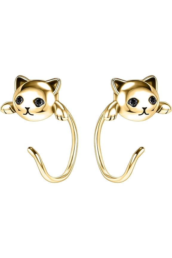 Half Hoop Earrings 925 Sterling Silver Tiny Huggie Hoop Small Comfy Half Hoop C Hoop Earrings For Women[Z8015]