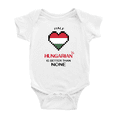 thumbnail image 1 of Half Hungarian Is Better Than None Cute Baby Bodysuit Newborn Clothes Outfits (White, 18-24 Months), 1 of 5