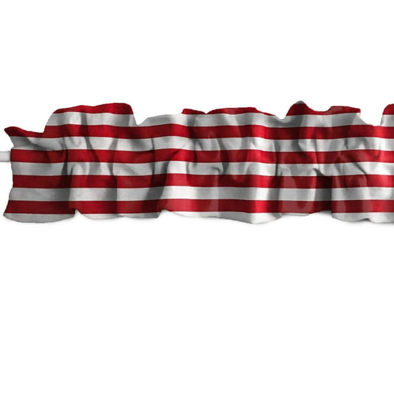 Half Inch Wide Small Stripes Cotton Curtain Sleeve Topper Window Treatment