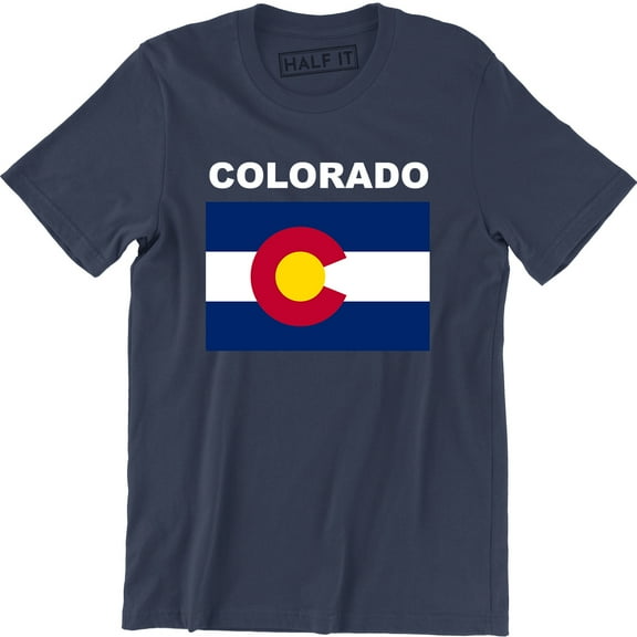 Half It Men's Colorado Flag State Denver Men's T-Shirt