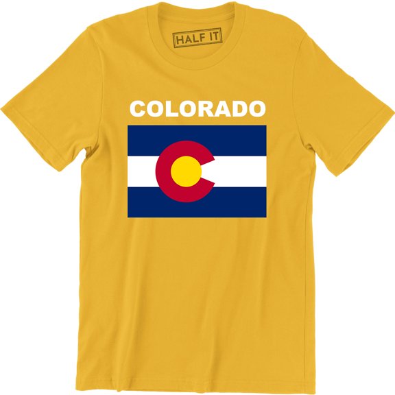 Half It Men's Colorado Flag State Denver Men's T-Shirt